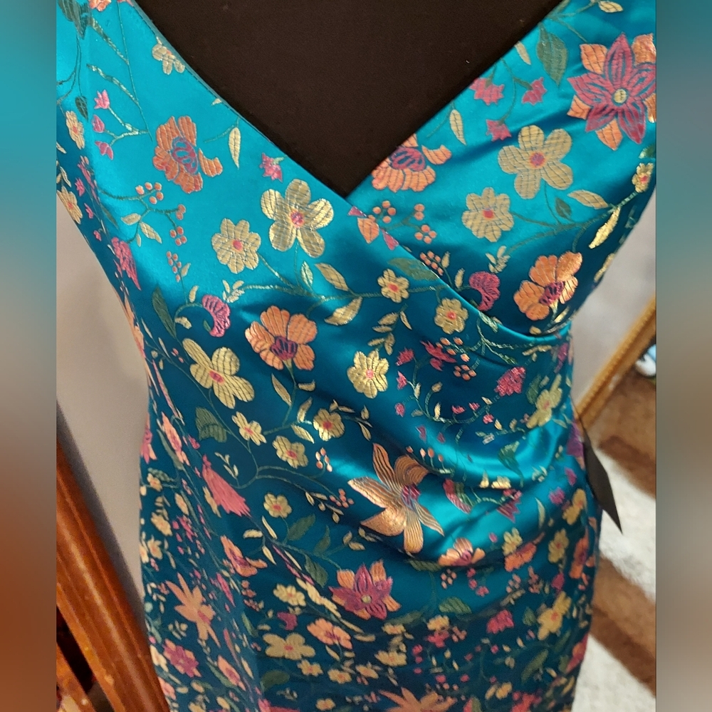Nwt Satin Jacquard Mini Dress - Large - Picture 3 of 6